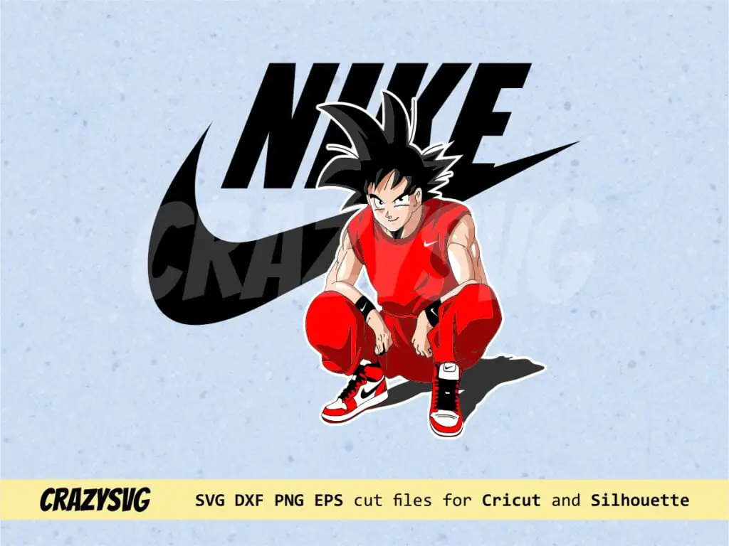 Goku Nike SVG Dragon Ball Unique Design for Shirt Vector File