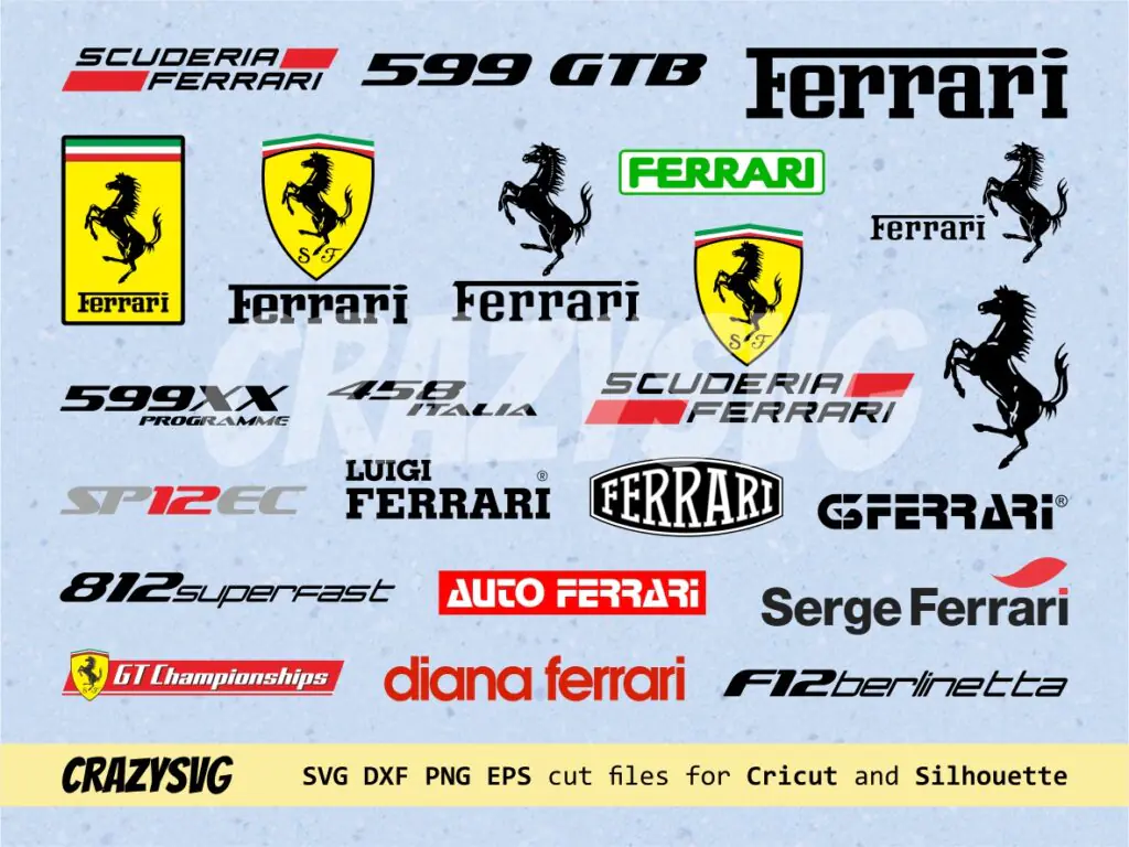 Ferrari SVG Design Bundle PNG EPS Vector