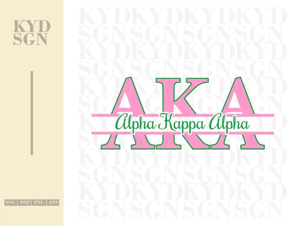 Split Alpha Kappa Alpha Sorority SVG