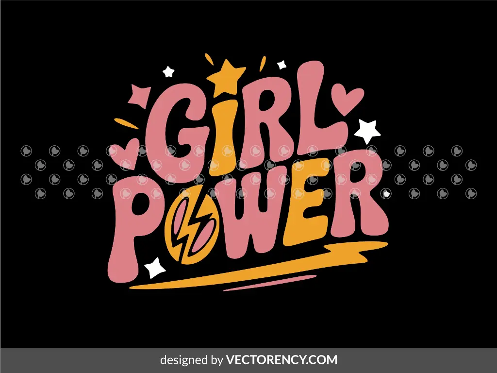 Girl Power Design SVG PNG Vector