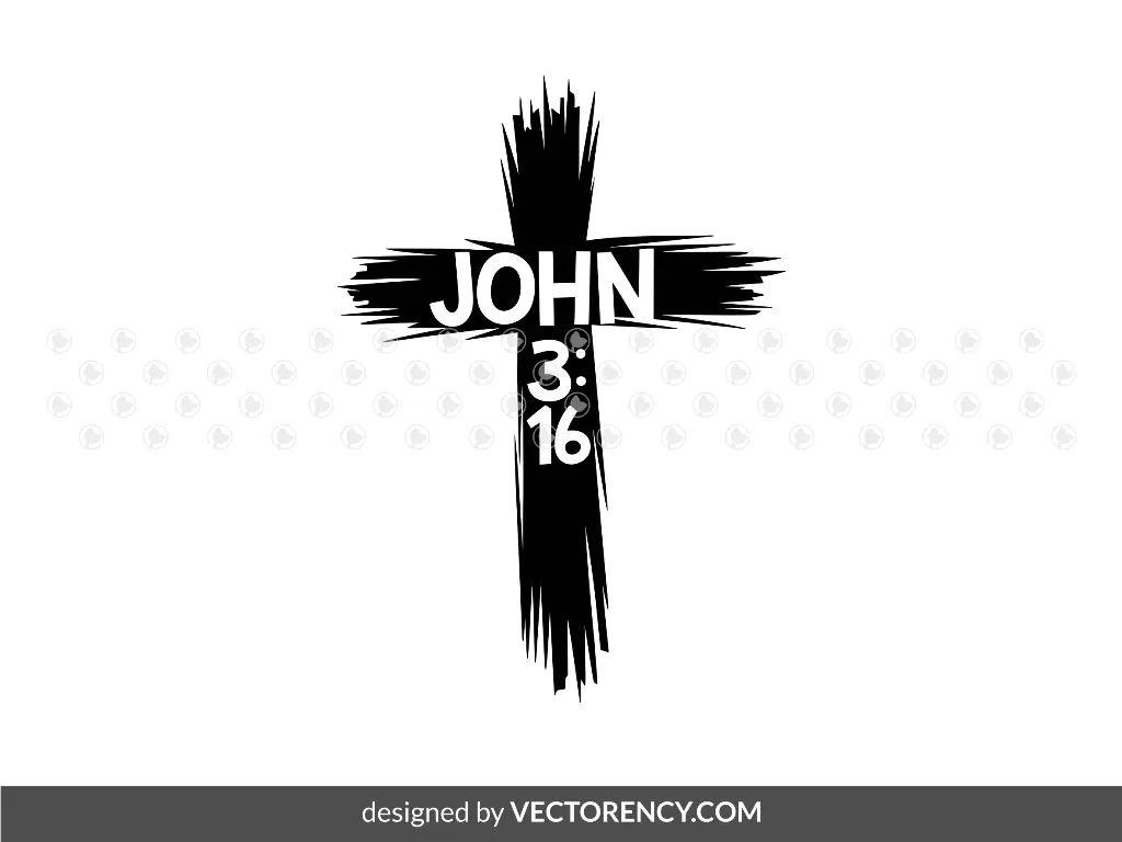 Cross John 3:16 Image SVG Download