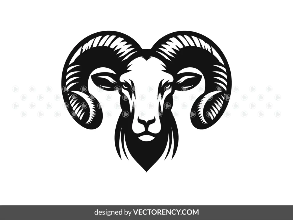 Ram Head Vector Illustration SVG