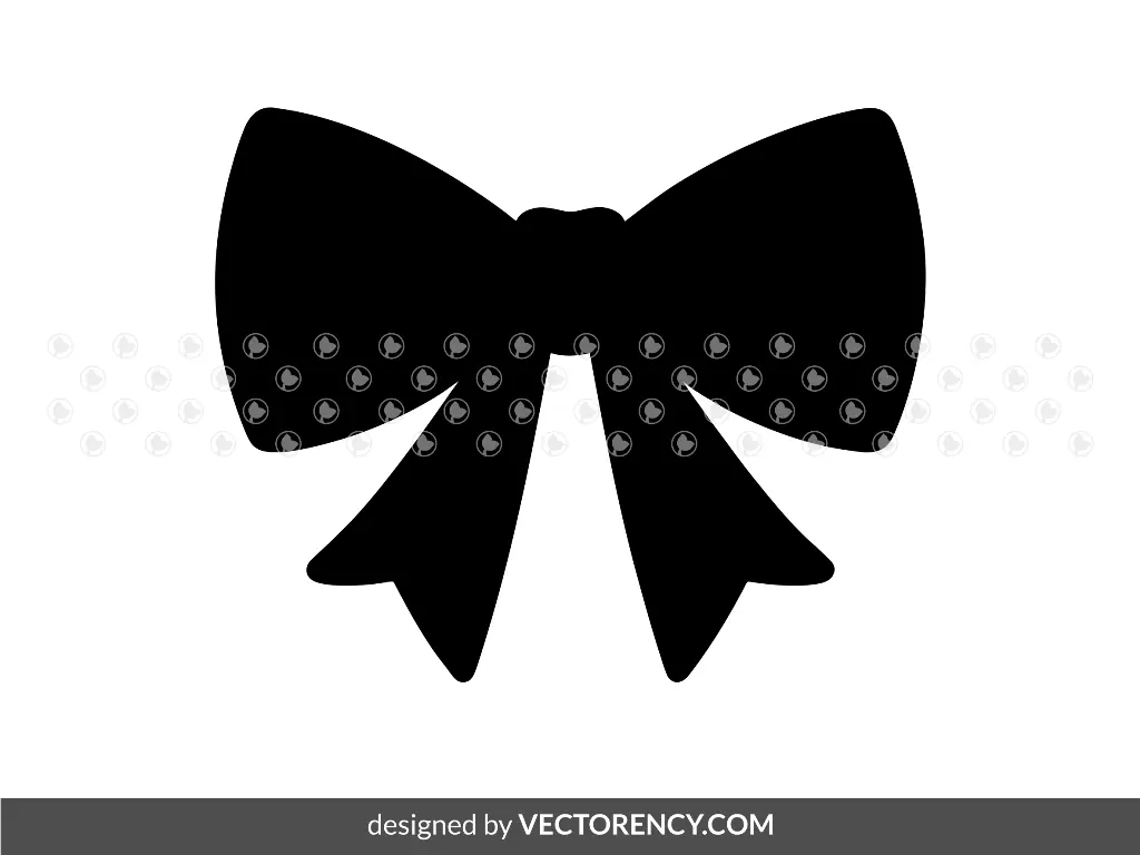 Black Bow Tie SVG Vector