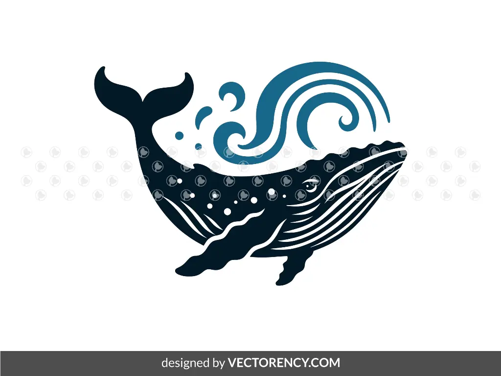 Humpback Whale Cartoon SVG