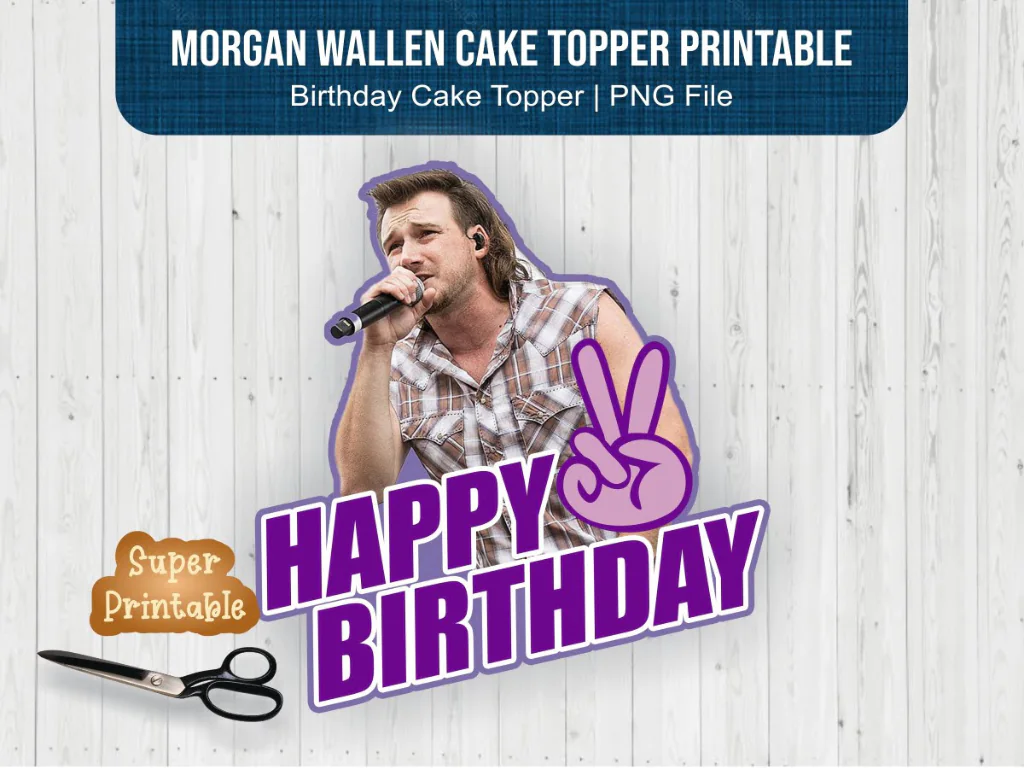 Morgan Wallen Cake Topper Printable Morgan Wallen PNG