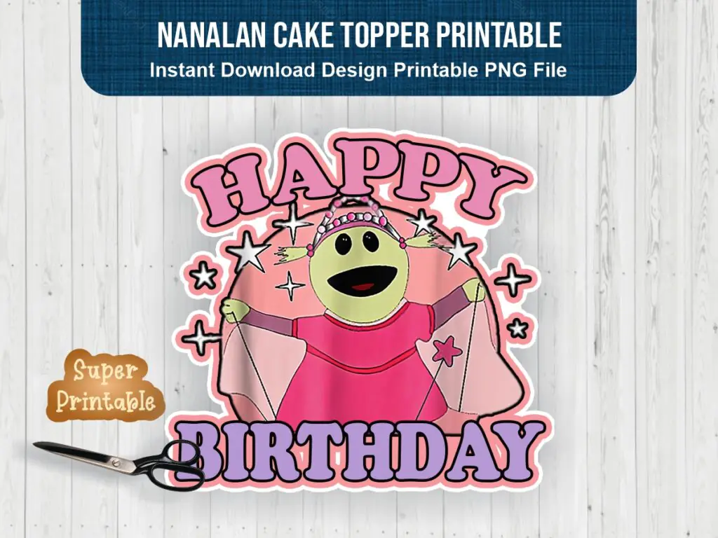 Nanalan Cake Topper Printable PNG