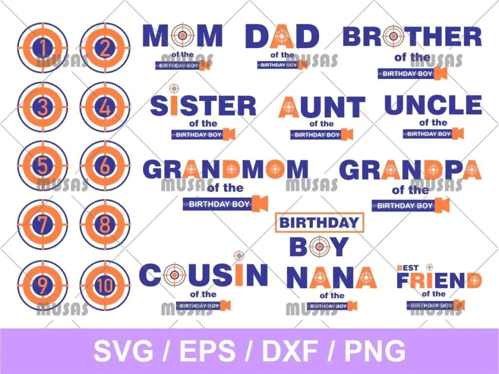 Nerf Birthday SVG