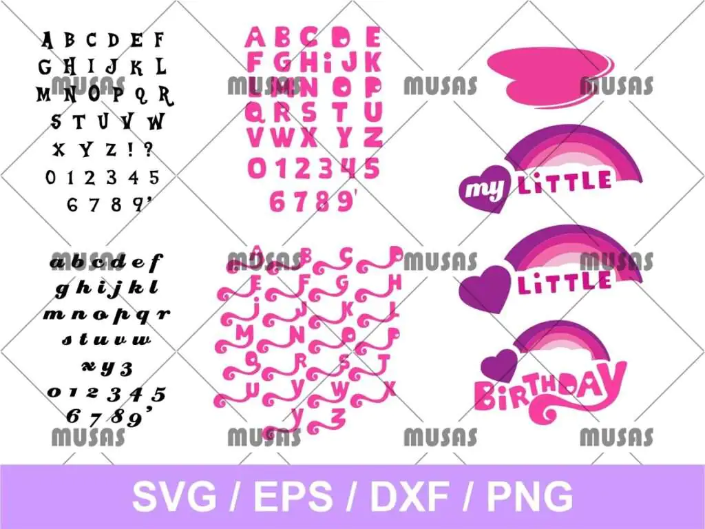 My Little Pony Font SVG