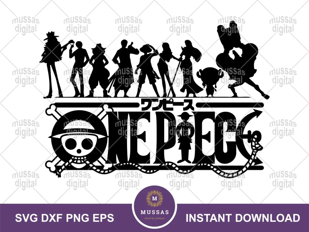 One Piece Logo Silhouette SVG Image Vector