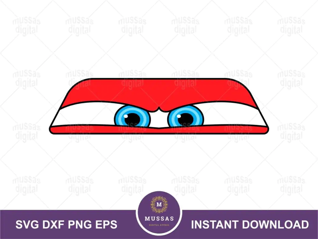 Lightning Mcqueen Eyes SVG Cars Cartoon