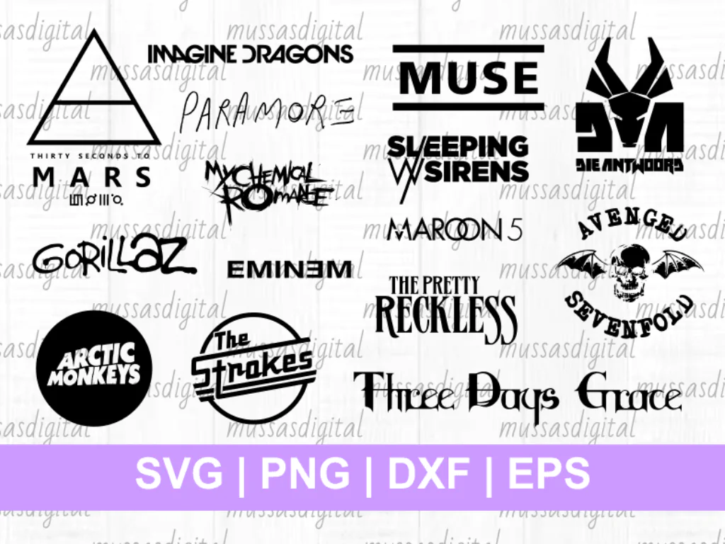 2000s Band Logos SVG Pack | Vectorency