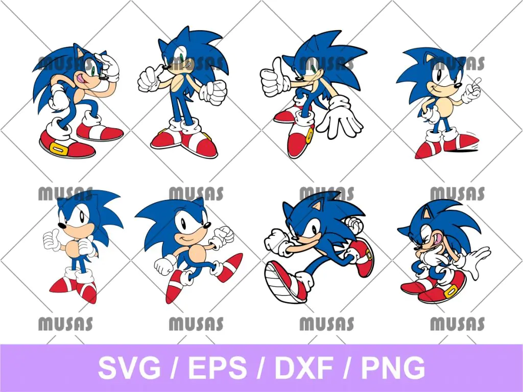 Sonic SVG The Hedgehog