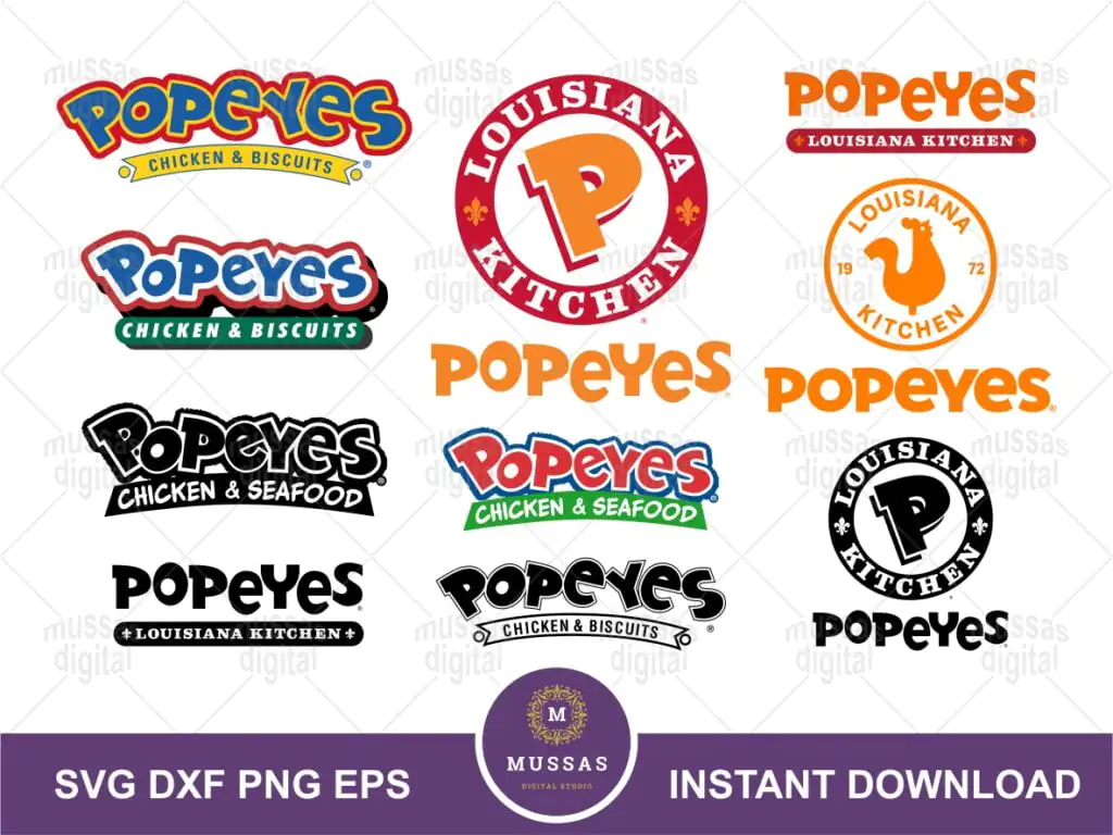 Popeyes Chicken Logo SVG Vector File