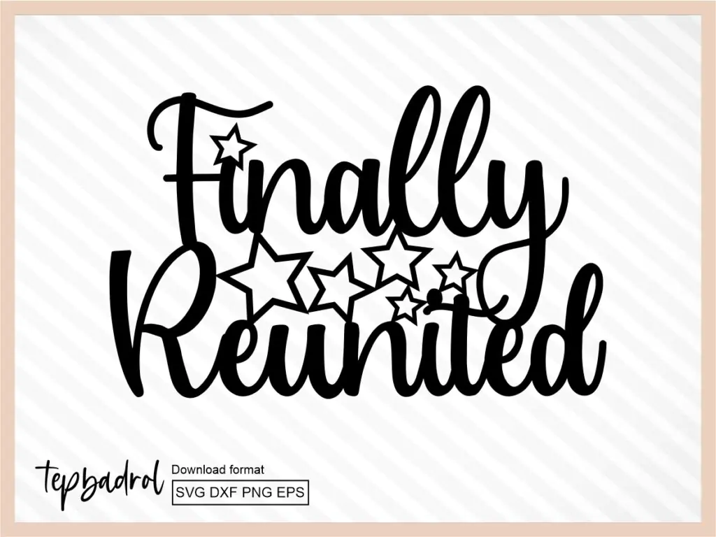 Family Reunion Cake Topper SVG PNG