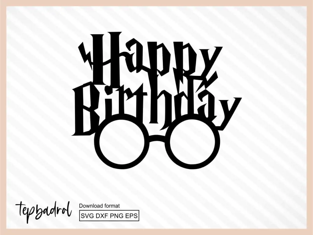 Harry Potter Cake Topper SVG File for Cricut