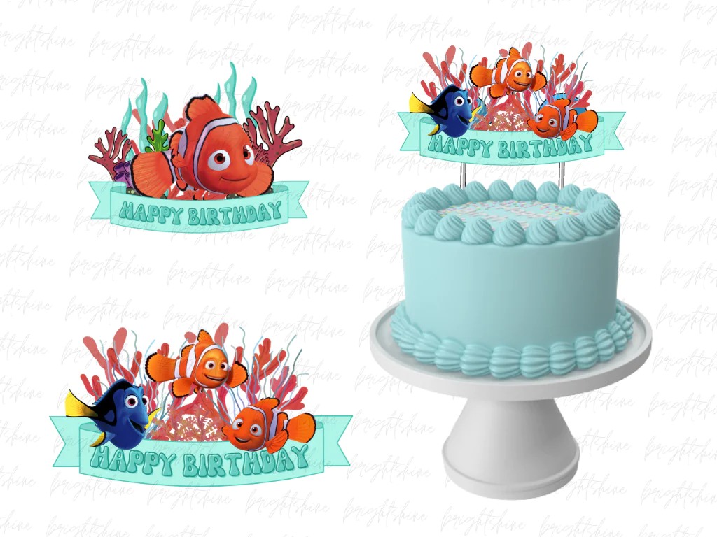 Finding Nemo Birthday Cake Topper 2 Template