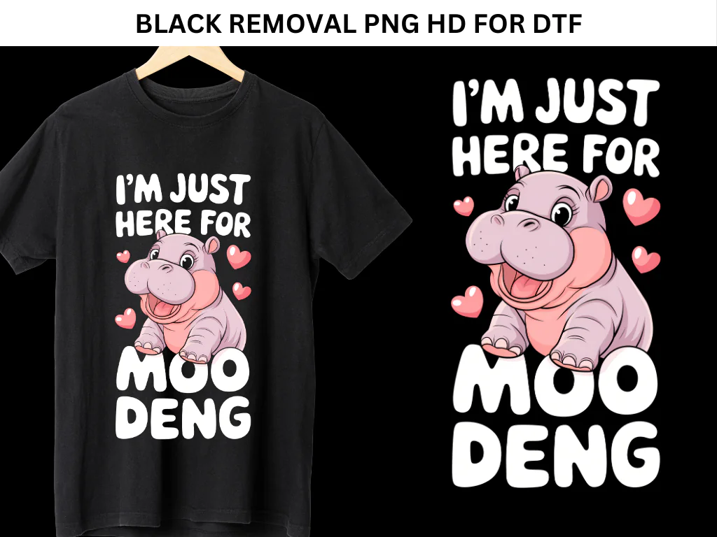 Moo Deng PNG T-shirt Design