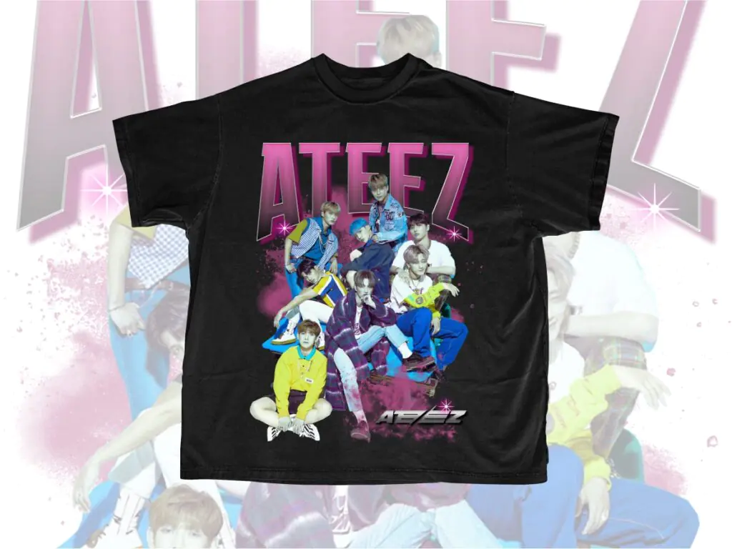 Ateez Bootleg PNG Kpop T-Shirt Design