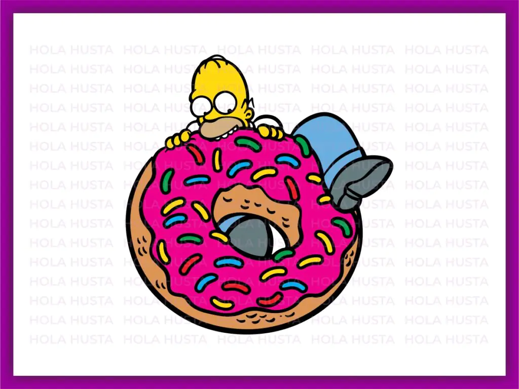 Homer Simpson Loves Donuts Vector Image SVG