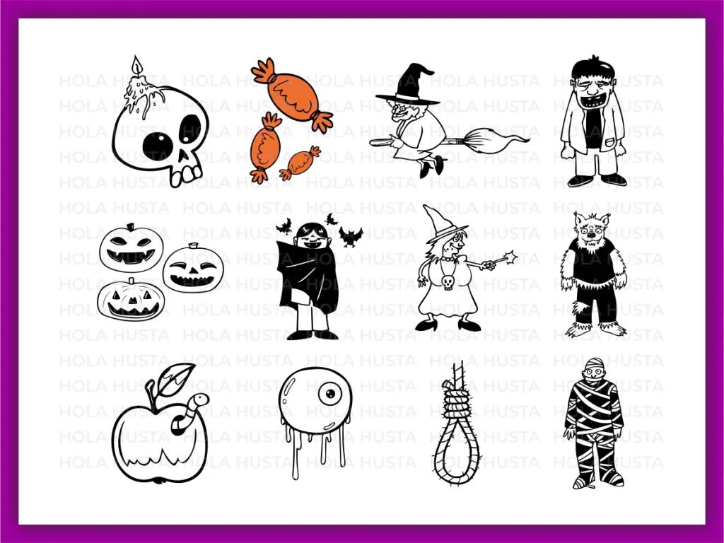 Halloween Party Cartoon Vector PNG