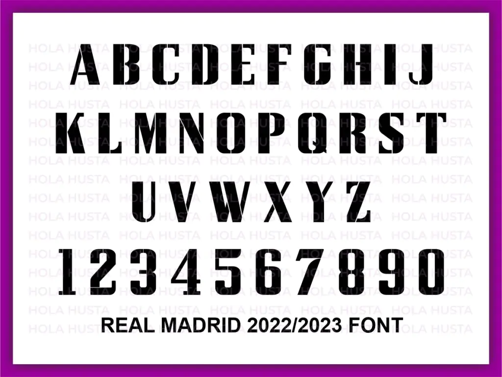 Real Madrid Font SVG Alphabet Vector EPS 2022 2023