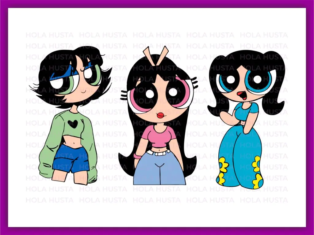 3 Powerpuff Girls SVG Blossom, PNG, Power Puff Design