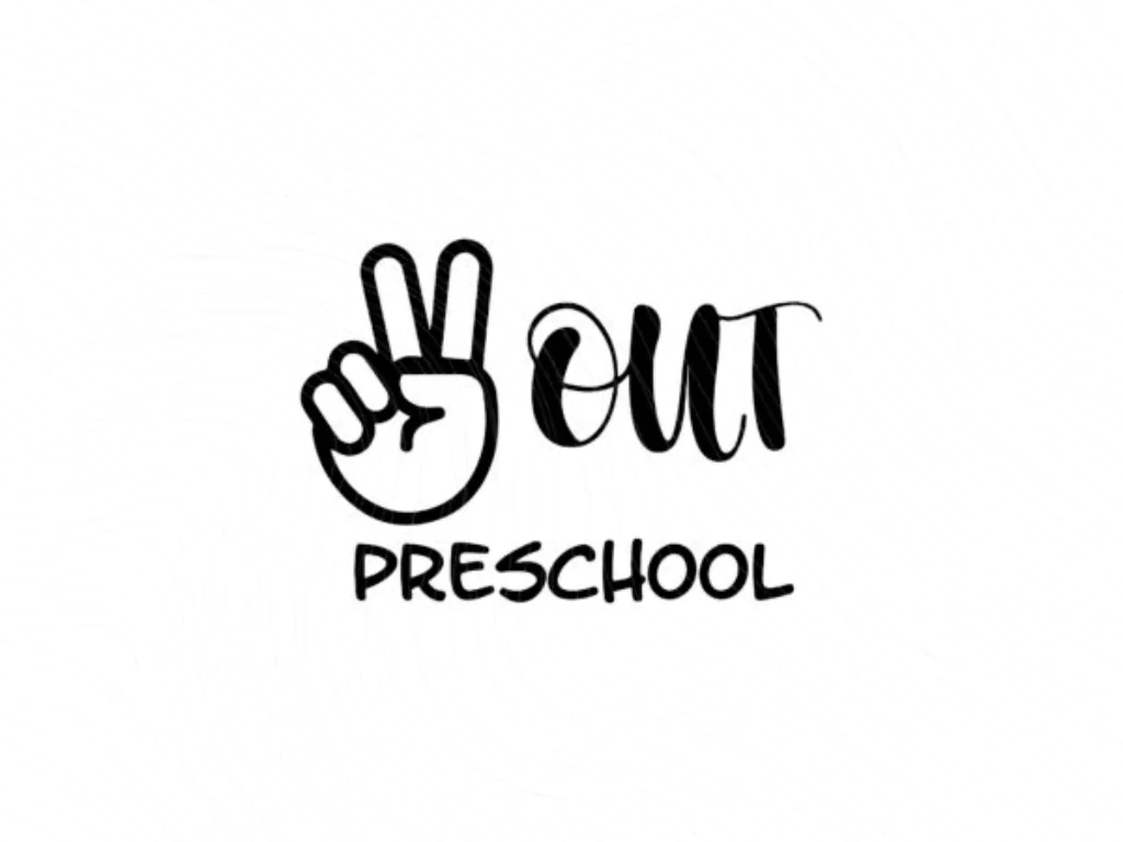 Peace Out Preschool SVG, Last Day of School Clipart School SVG