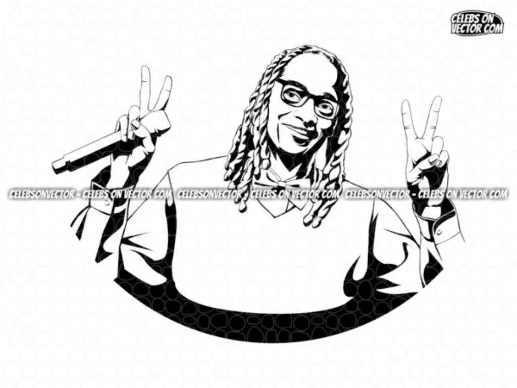 Snoop Dogg SVG Clipart Snopp Dogg Vector