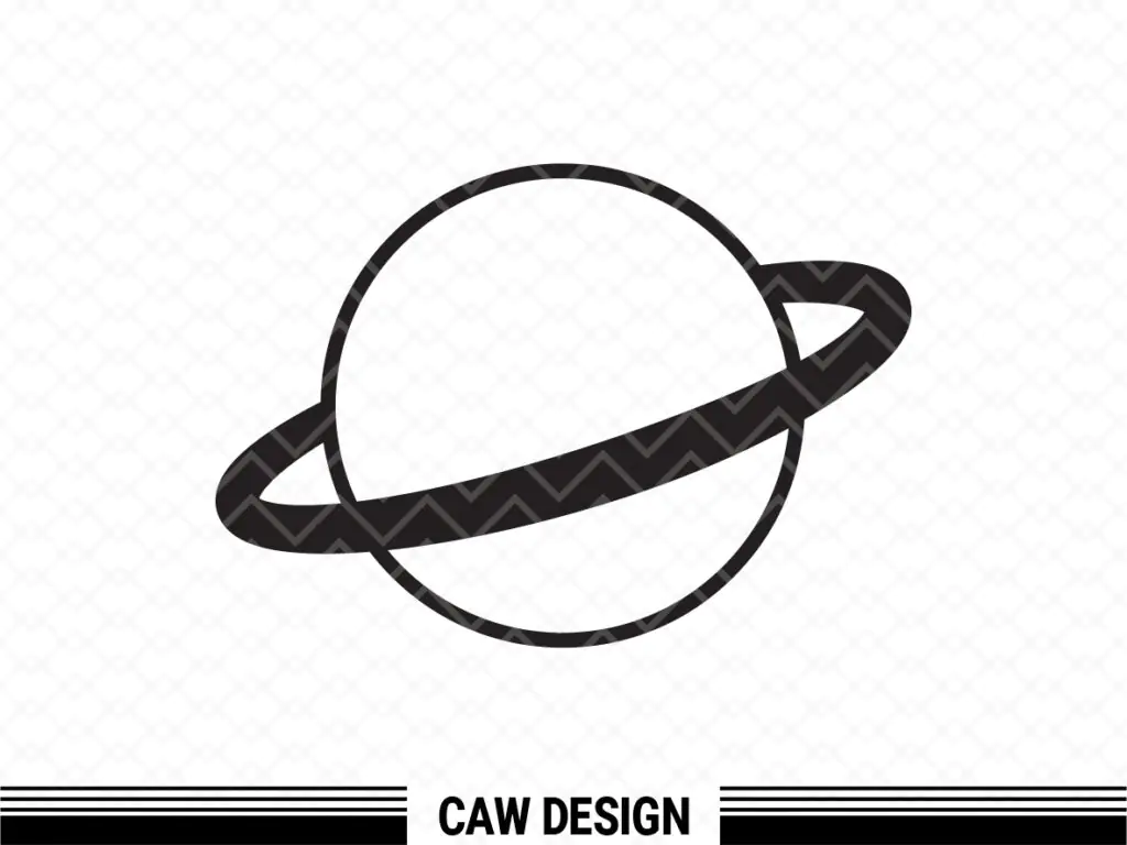 Saturn Planet Space SVG Cut File, Planet Clipart