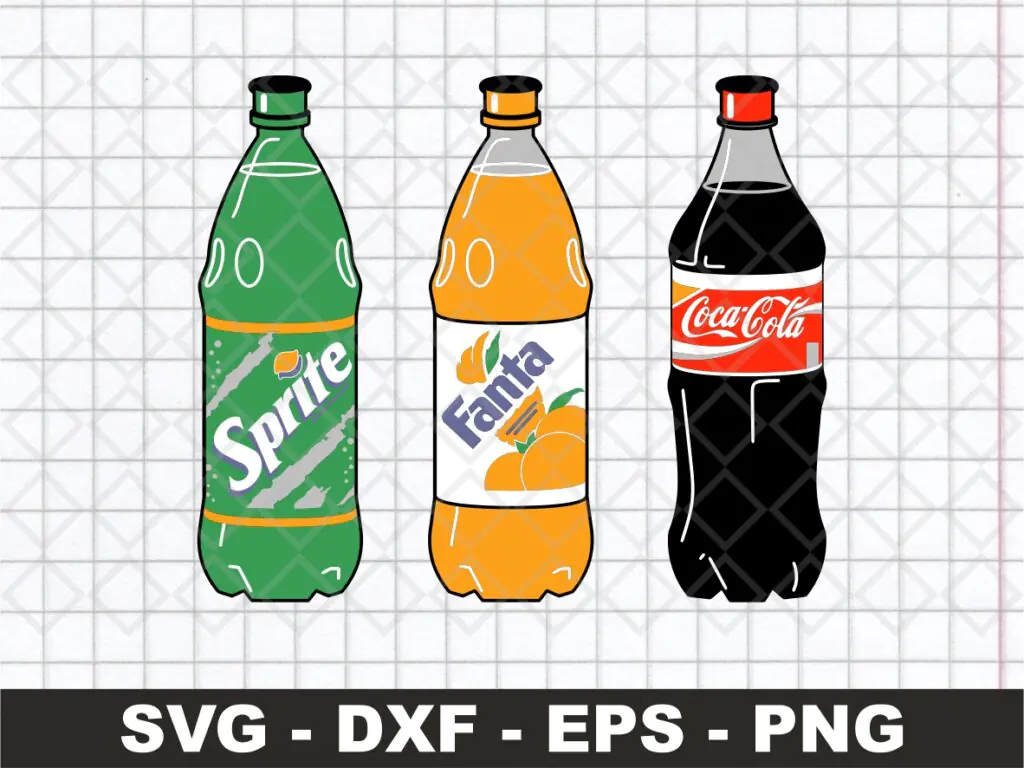 Coca Cola Fanta Sprite Bottle SVG Cricut