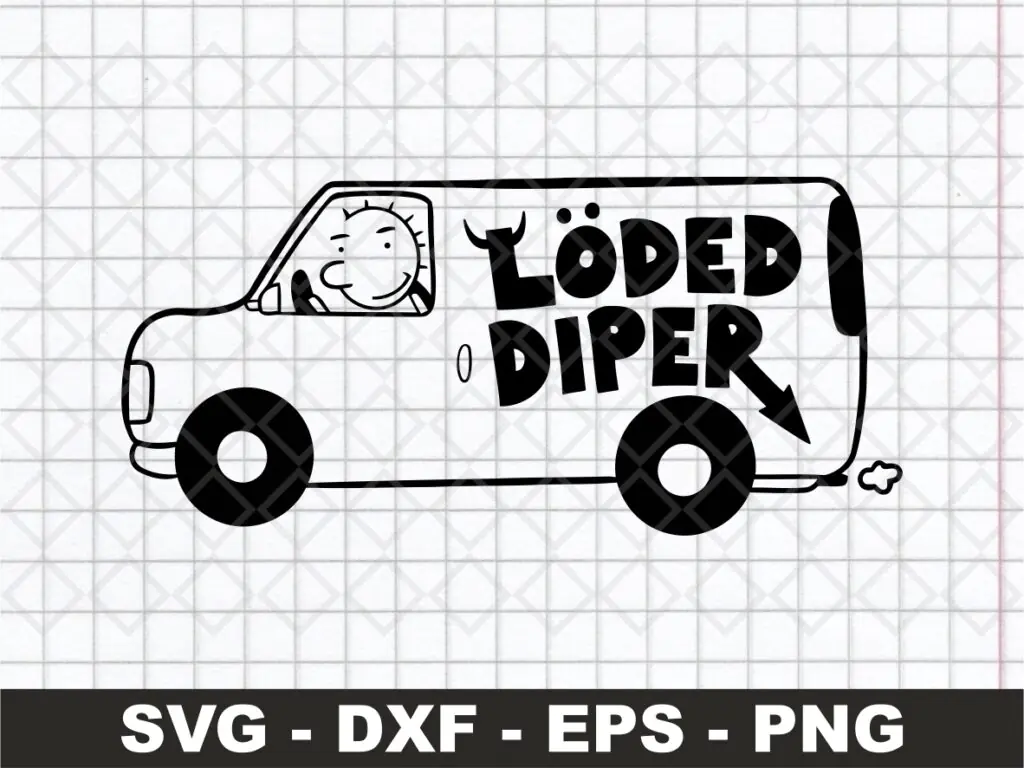 Loded Diper SVG, Wimpy Kids Vector