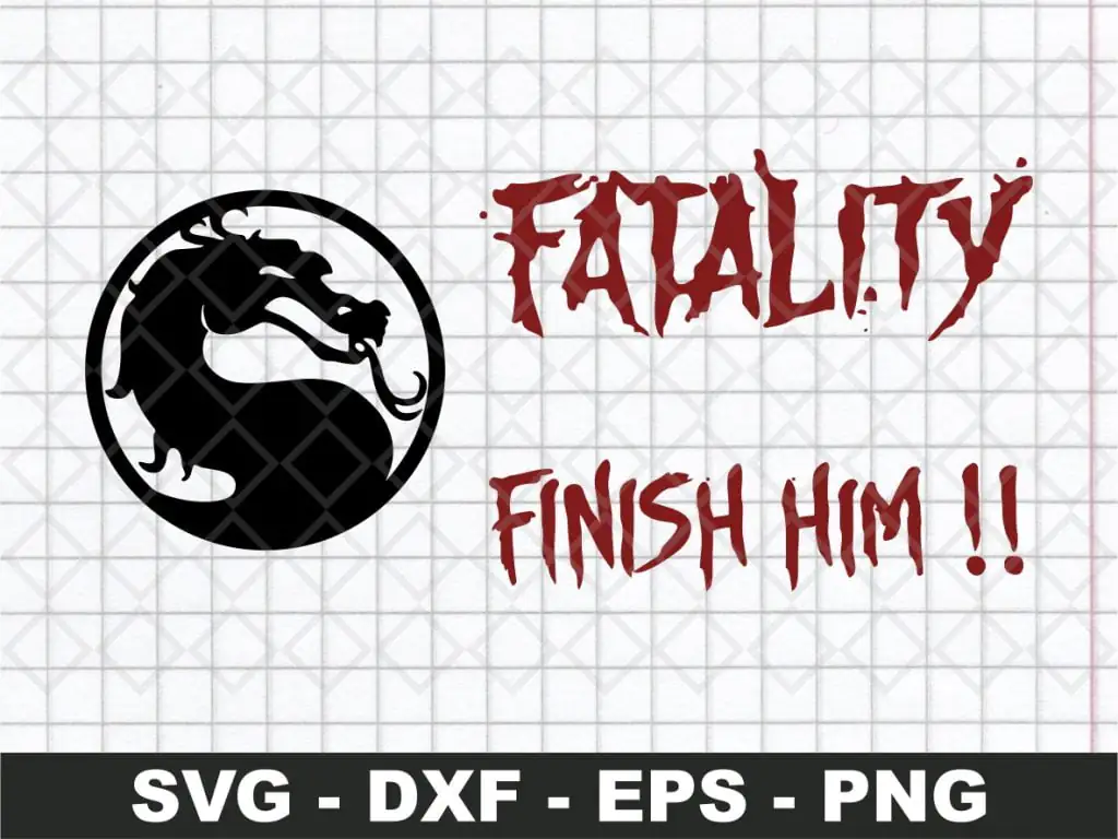 MK Fatality Finish Him SVG – Mortal Kombat Dragon