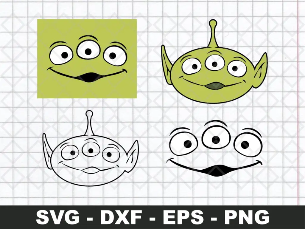 Alien Face Toy Story SVG Cricut Cut File