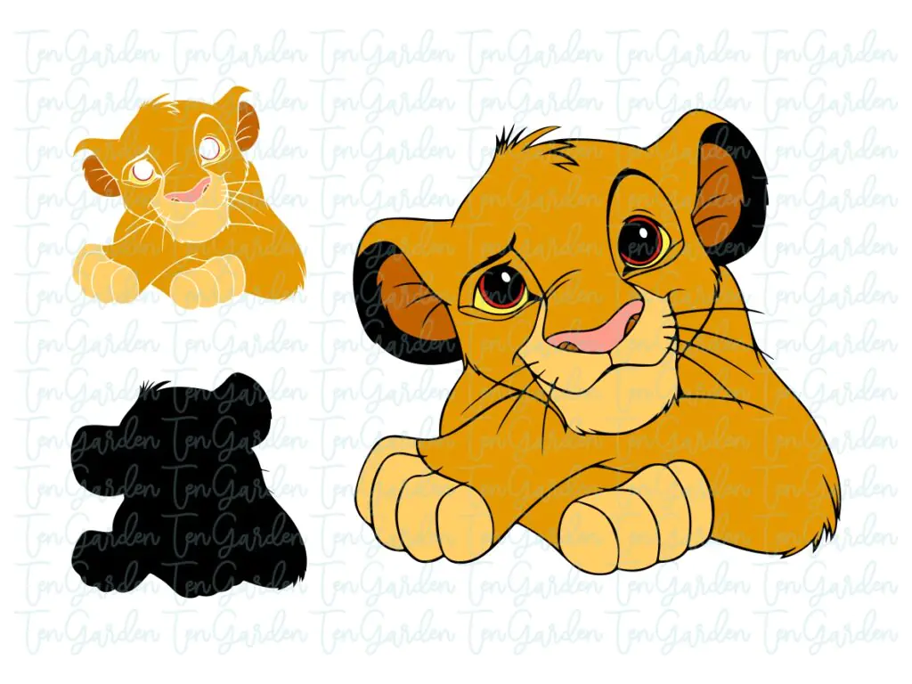 Baby Simba The Lion King SVG Vector