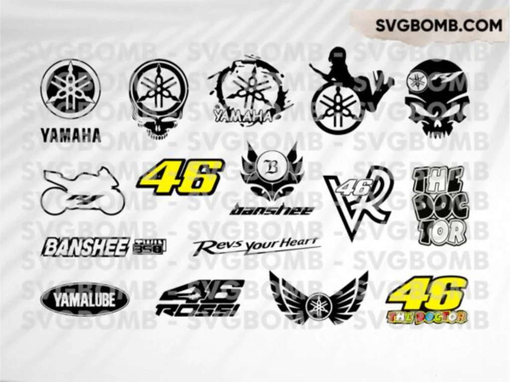 Yamaha SVG Motocross Valentino Rossi Moto GP The Doc SVG Bundle