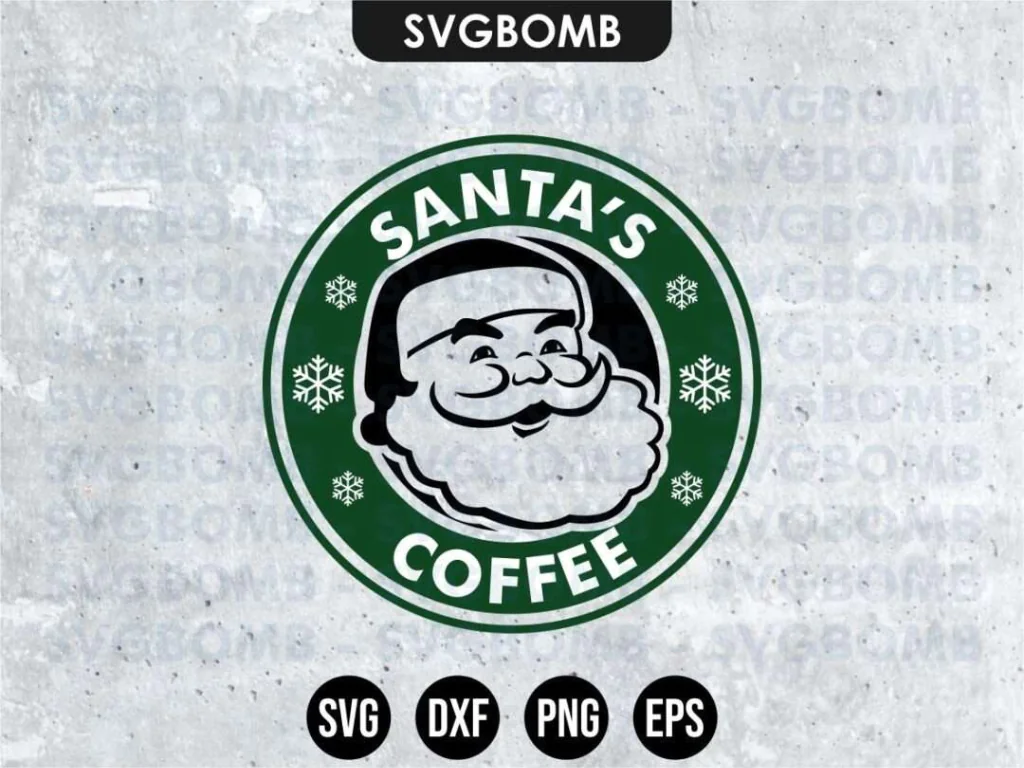 Santas Coffee Starbuck SVG